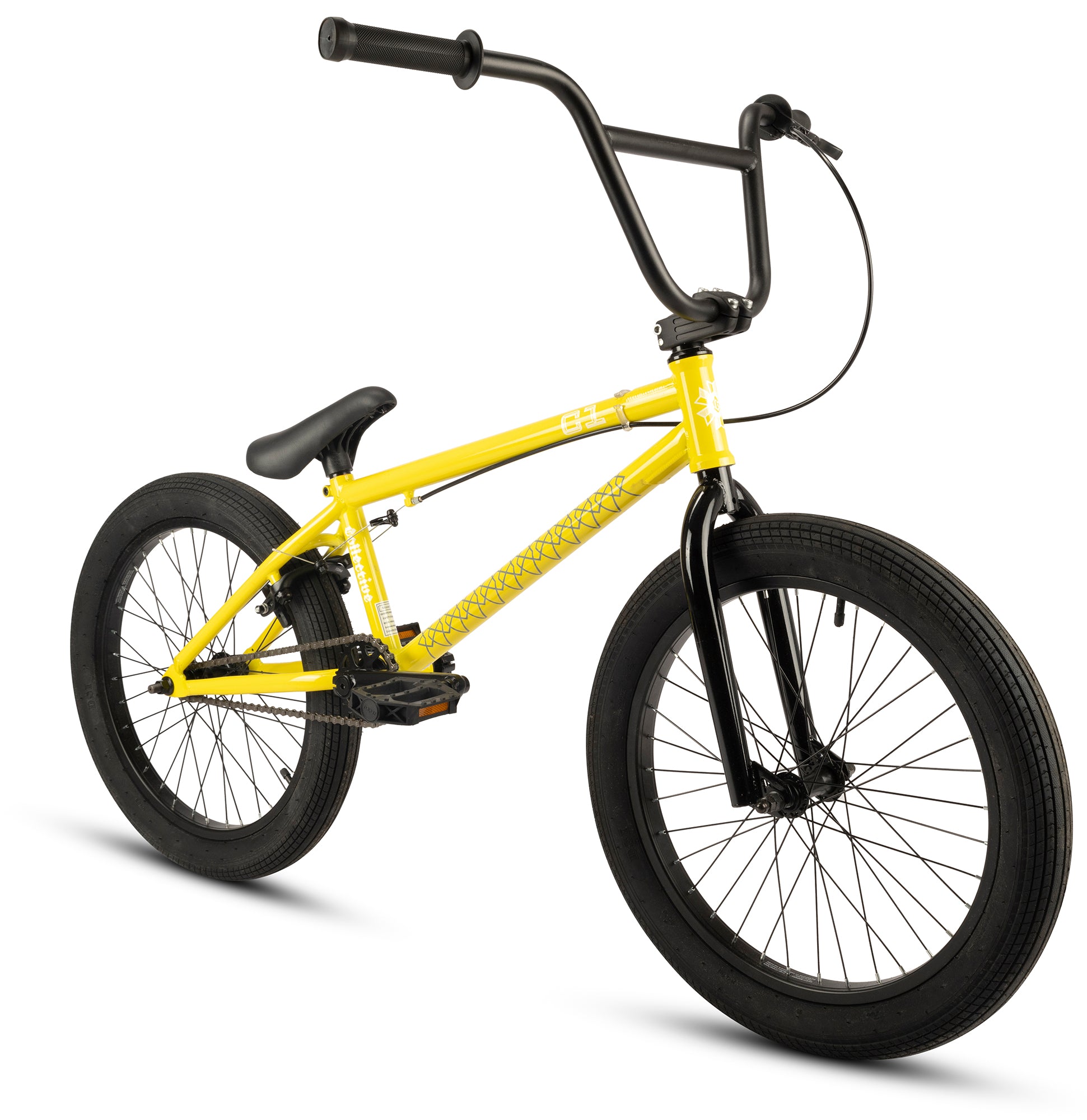 yellow bmx bike