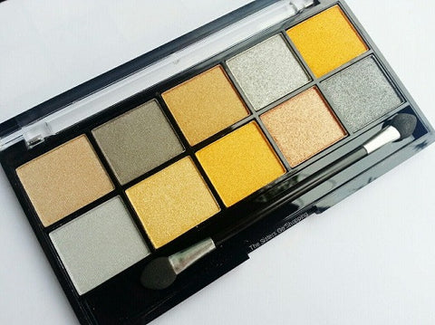 Yellow eyeshadow pallet