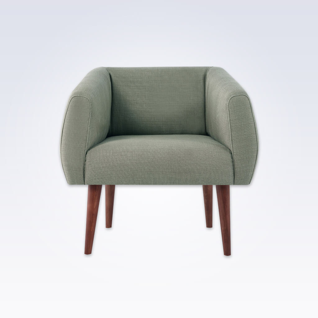 moss green velvet armchair