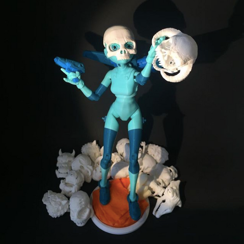 Quin with Skull Mask and Parody Skull Master Set by 3DKitbash on IG