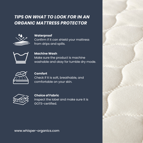 Waterproof Organic Mattress Protector - GOTS Certified – Whisper Organics