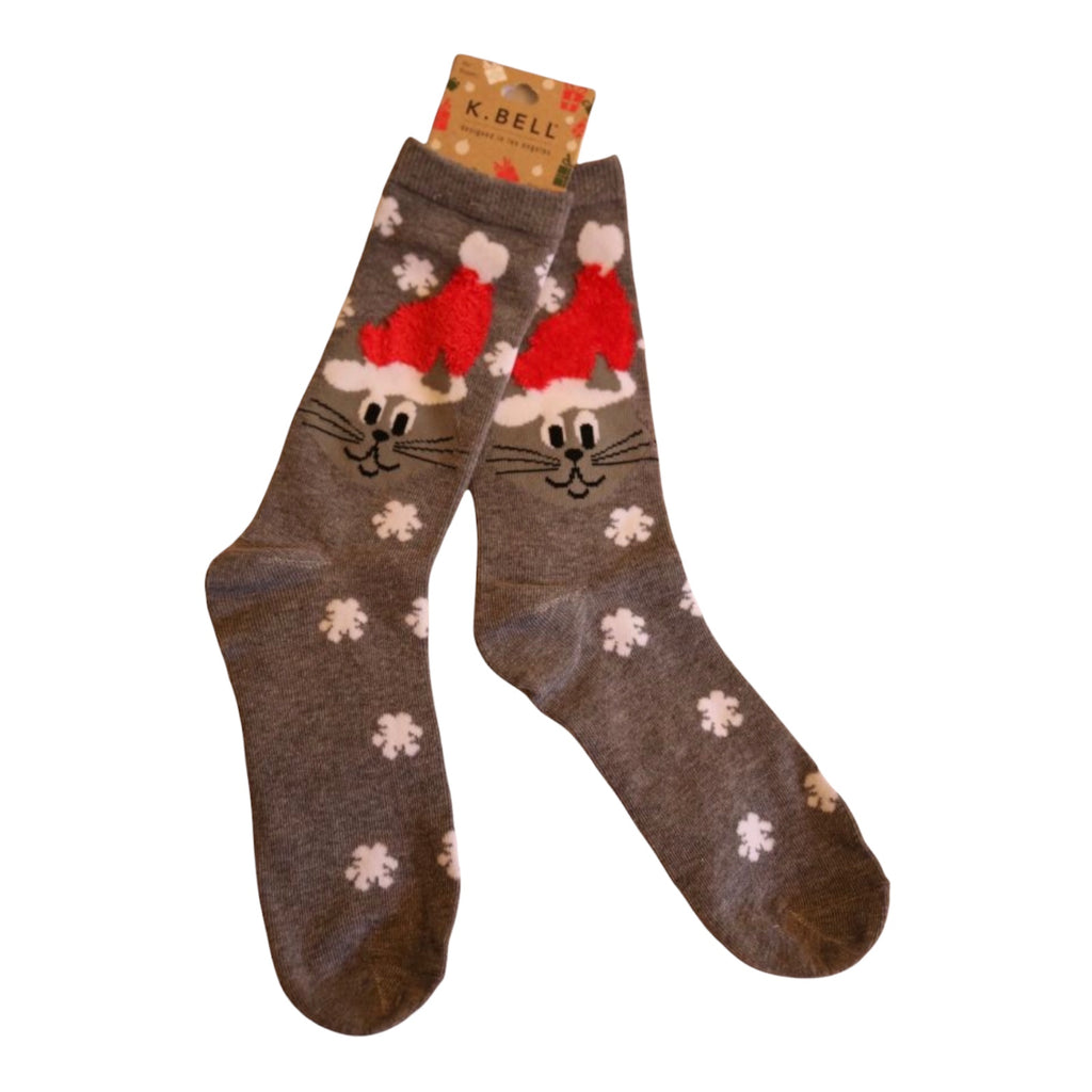 K-Bell Christmas Santa Cat Socks – The Good Cat Company