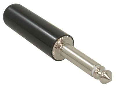 Phone Connectors 2 COND 1/4" BLK (1 piece)
