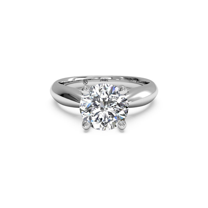 Ritani Tapered Cathedral Round Brilliant Diamond Engagement Ring – Fey ...