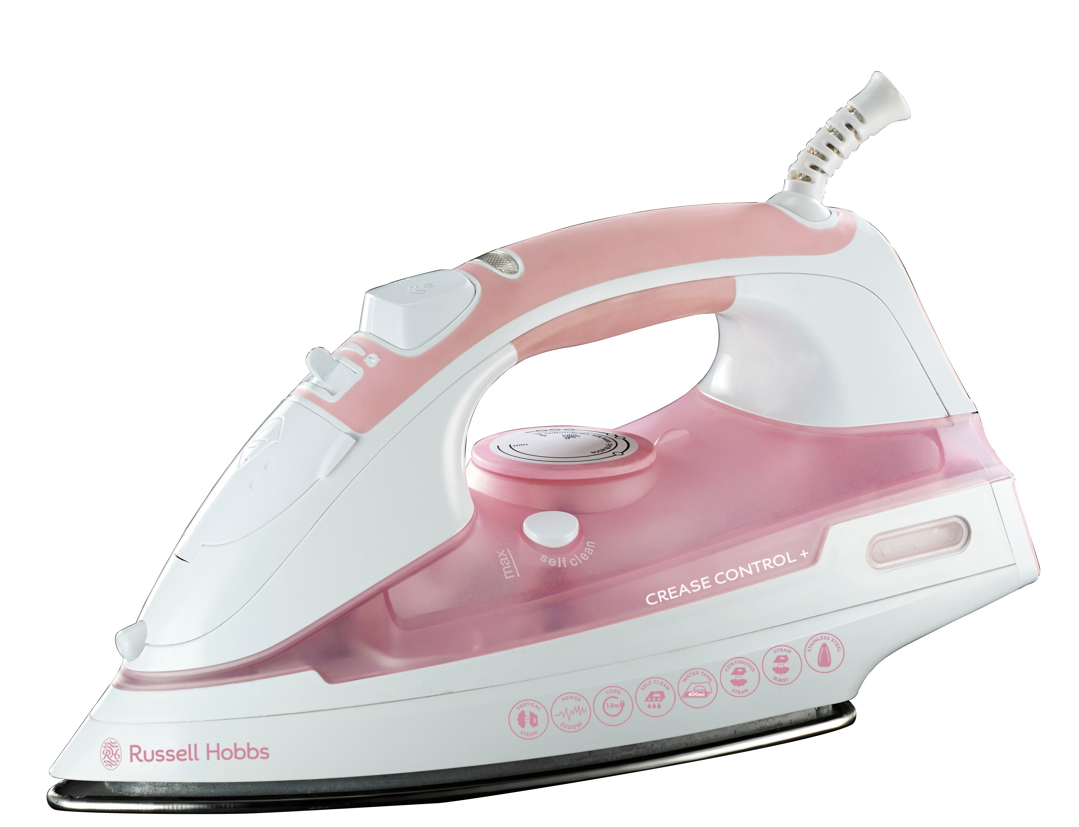 Russell Hobbs 2400w Steam Iron - Pink