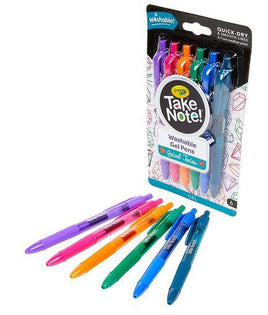 Crayola Take Note! Ultra-Fine Washable Felt-Tip Marker Pen, Pack of 6