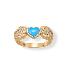 16 Karat Gold Plated CZ Angel Wings Ring - Wholesale Silver Jewelry -  Silver Stars Collection