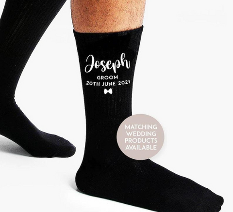 Socks for the Groom Against Cold Feet Heart Wedding Socks 