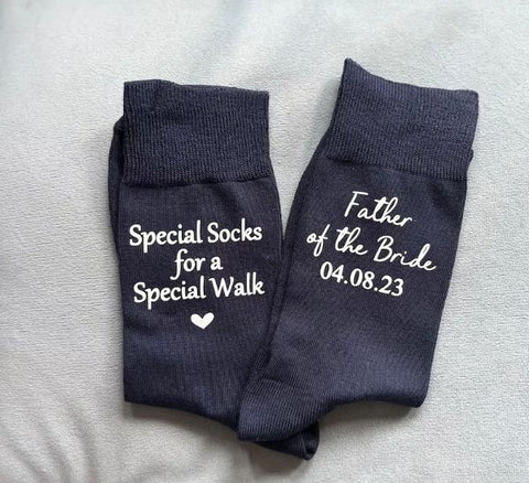 Personalized Date Father of the Bride Socks