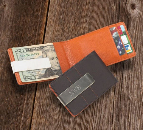 Personalized Wallet & Money Clip - Leather