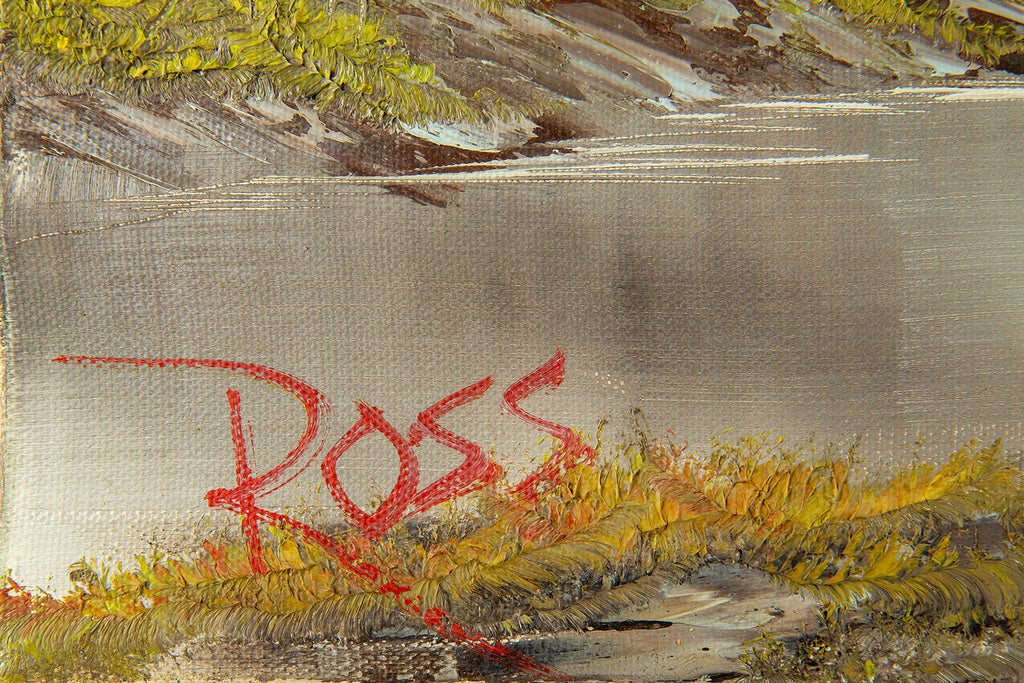 Bob Ross, Bob Ross Authentic Original Waterfall Oil Painting Contemporary  Art (1970-2010)