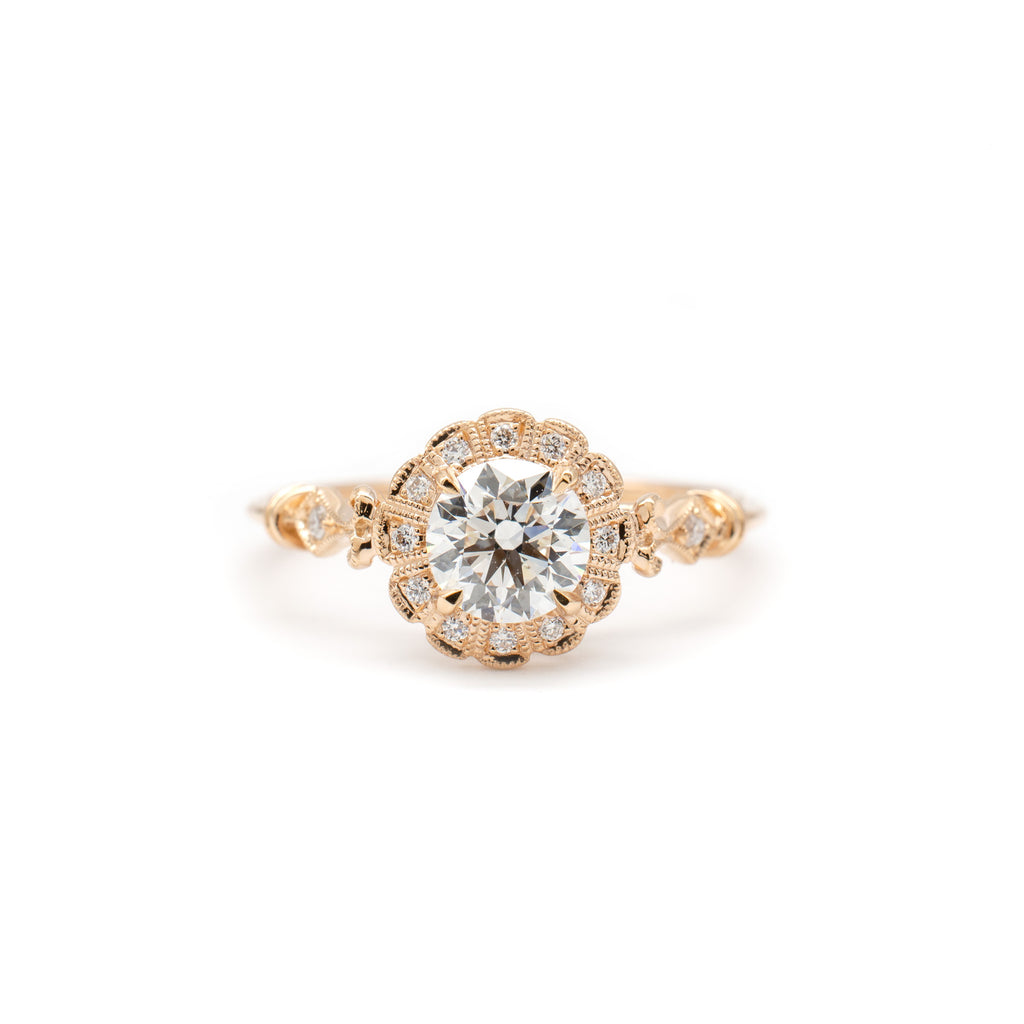 Vintage style engagement rings J Albrecht Designs Boulder custom jeweler