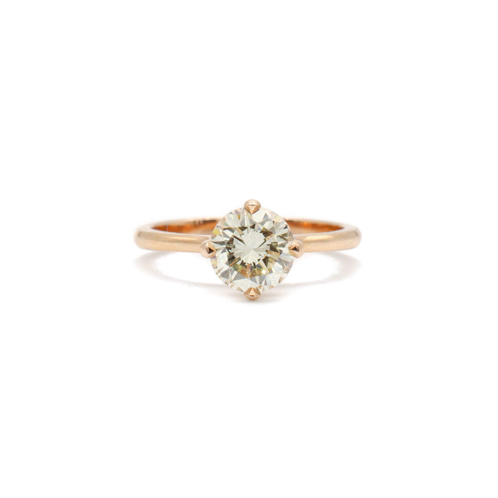 J Albrecht Designs Master Goldsmiths Diamond Solitaire Ring In Rose Gold