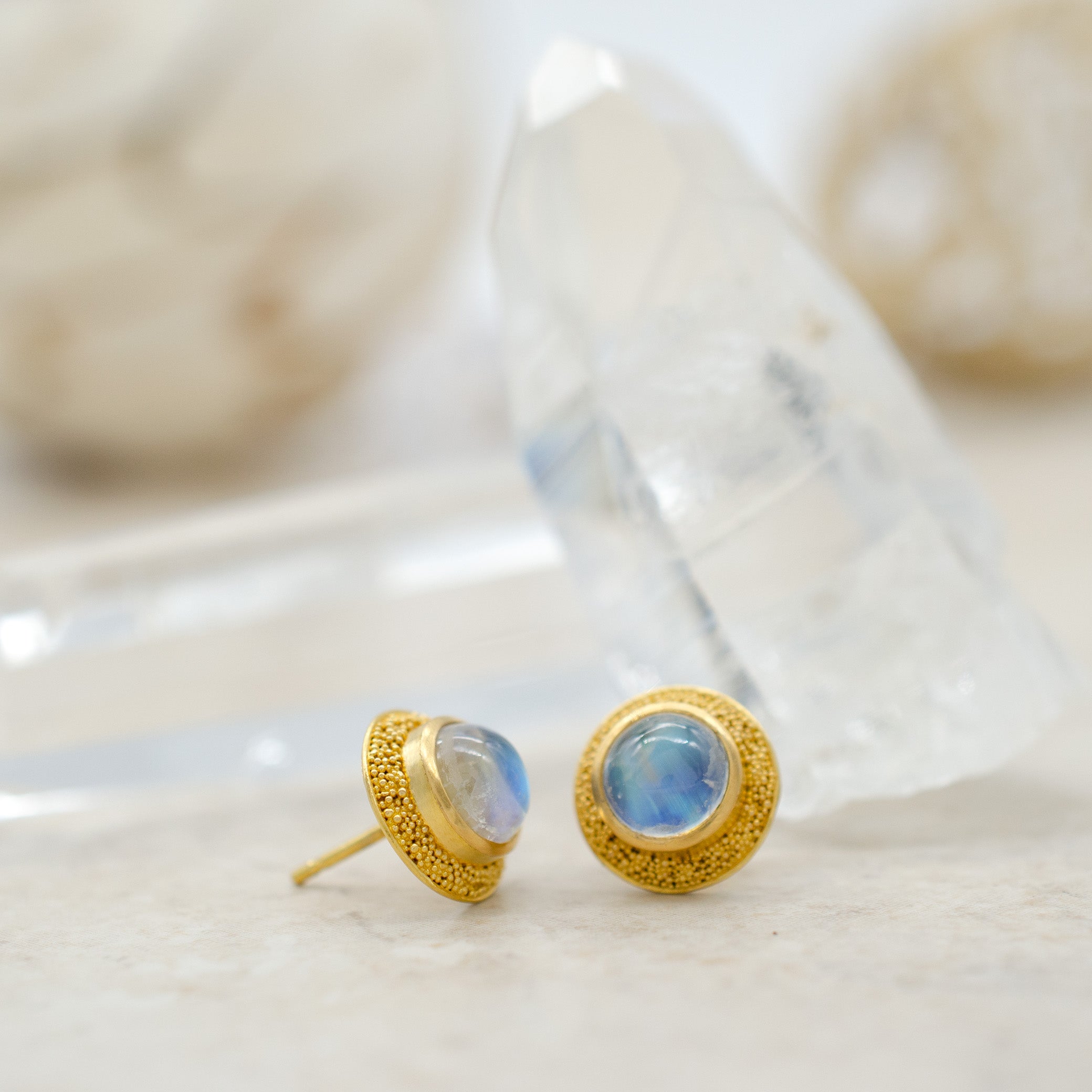 3.3ctw Moonstone Studs