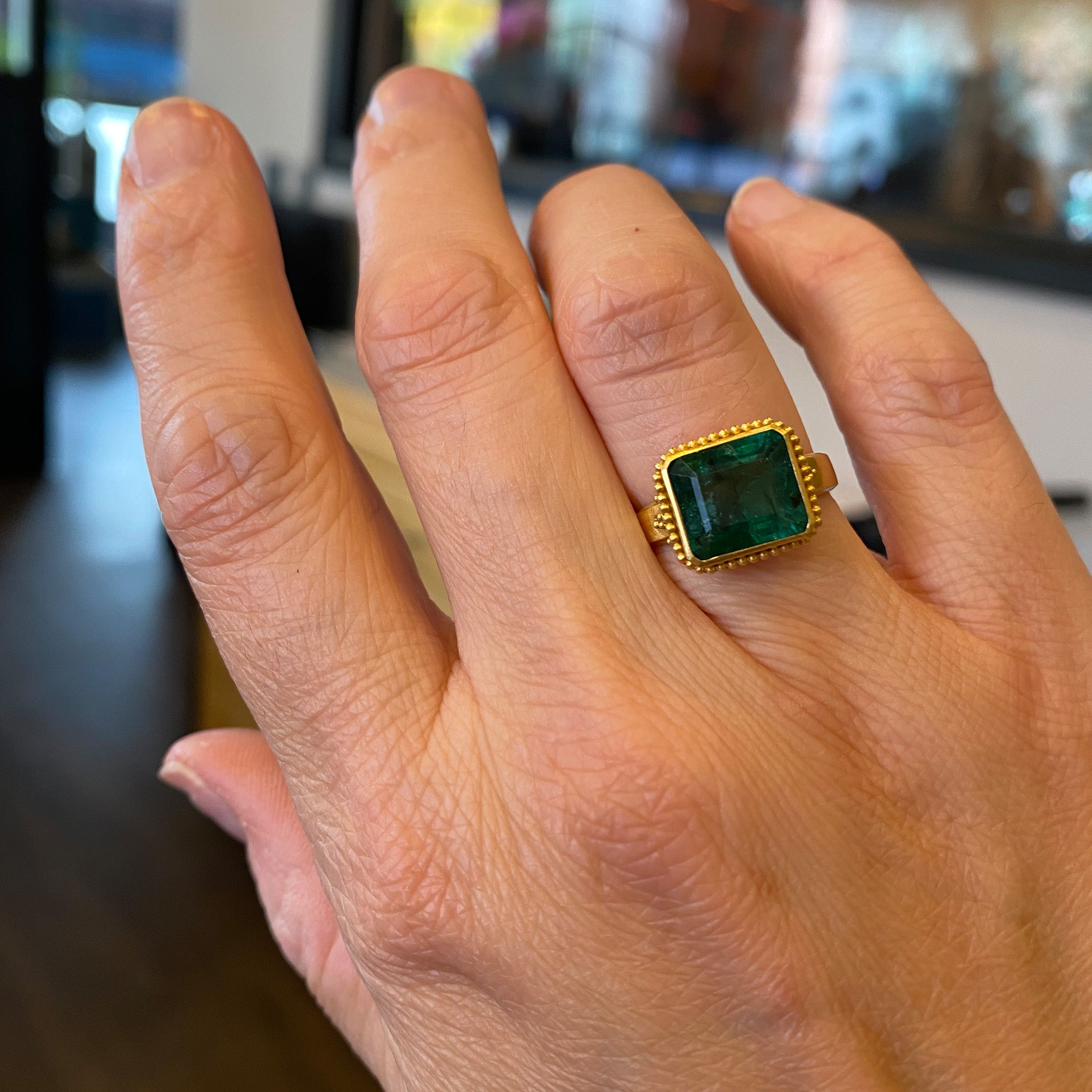 3.8ct Emerald Ring