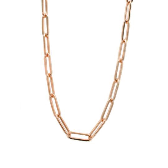 14K Rose Gold 6.1mm Paperclip Chain Necklace – Carroll's