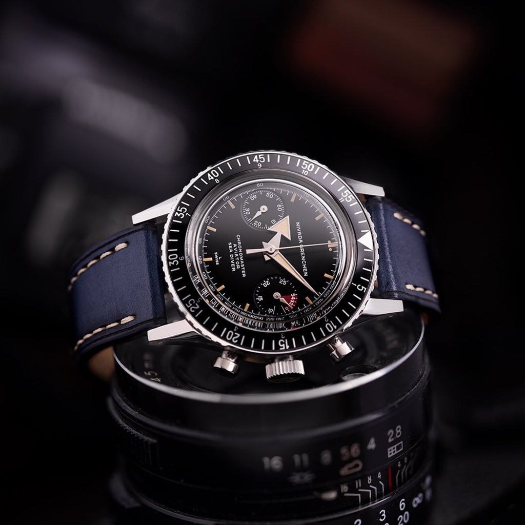 Nivada Grenchen Chronomaster Aviator Sea Diver Strap Guide - Two Stitch Straps