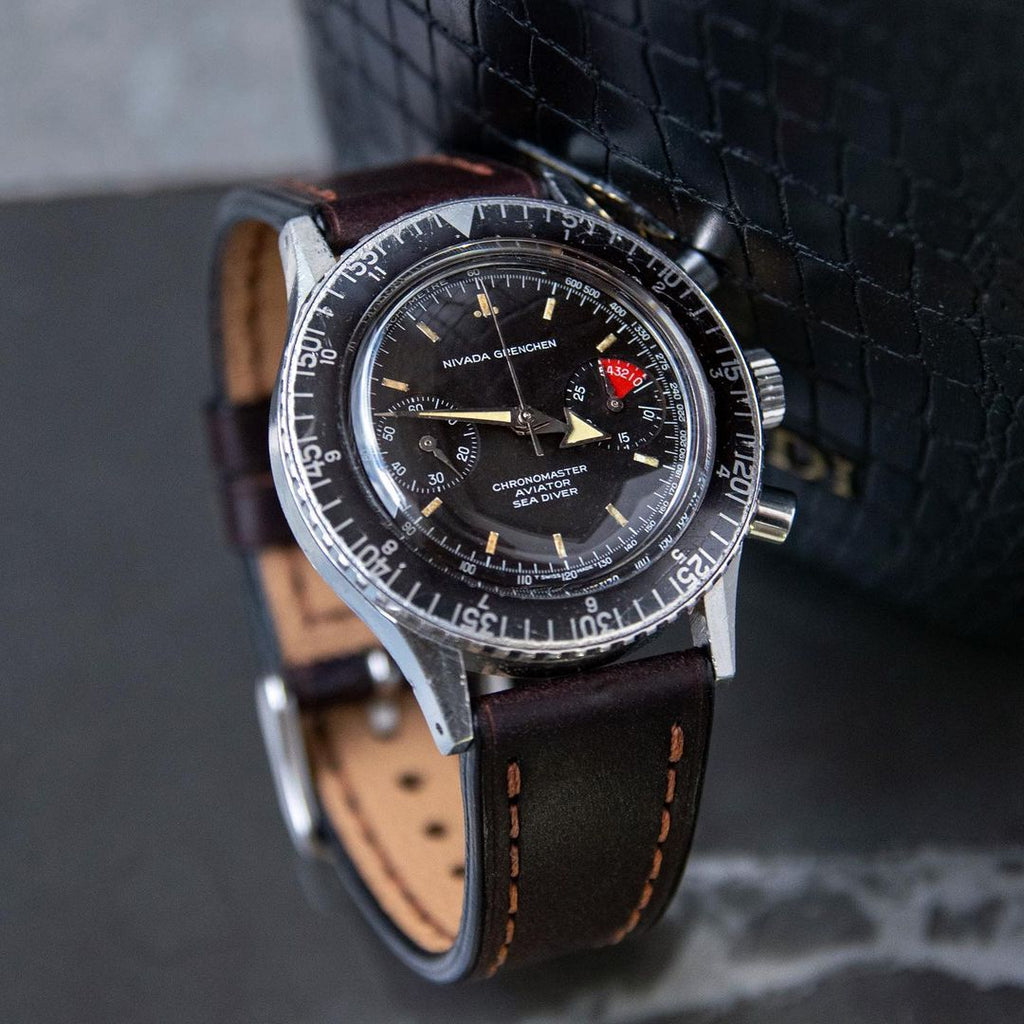 Nivada Grenchen Chronomaster Aviator Sea Diver Strap Guide - Two Stitch Straps