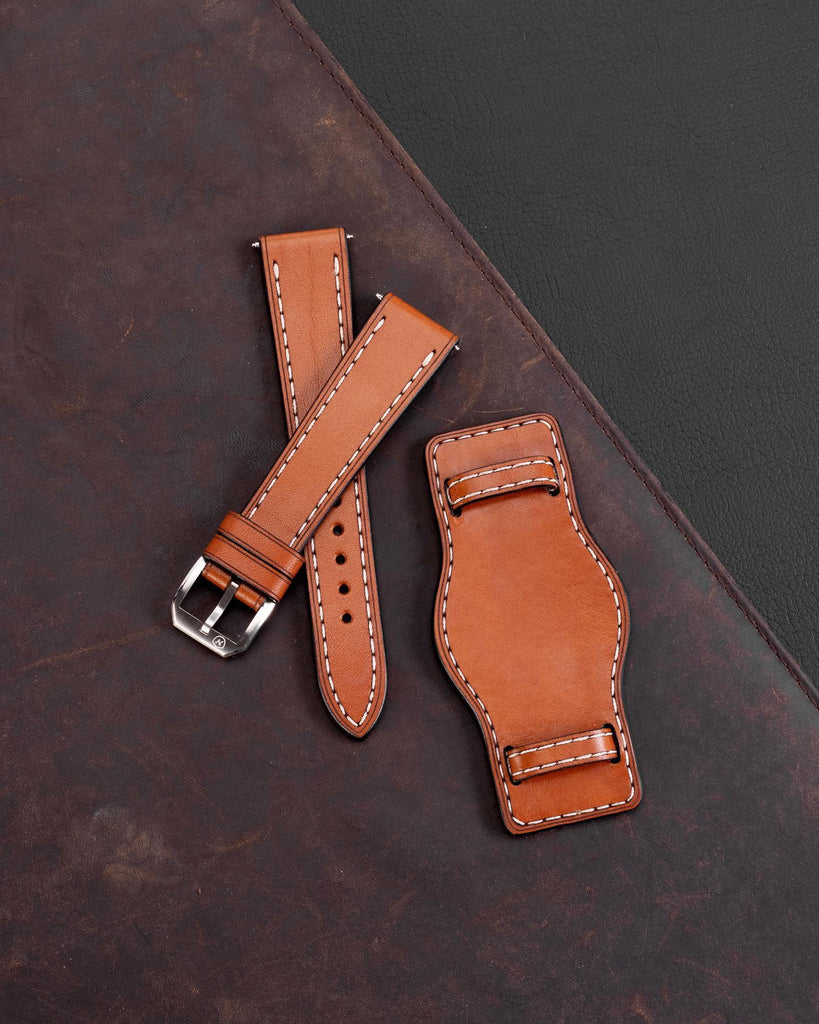 Nivada Grenchen Custom Bund Strap - Two Stitch Straps