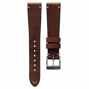 Racing Caramel Brown Leather Watch Strap