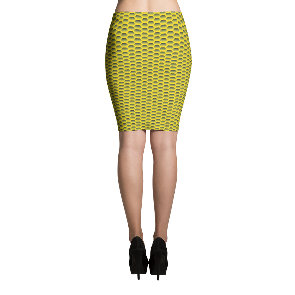 Pencil Skirt / Yellow Honeycom – ZBAZAAR