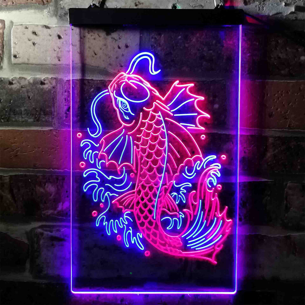 Koi Fish Display Two Color LED Sign (Three Sizes)