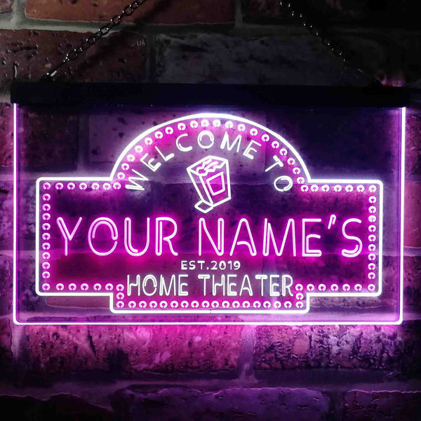Personalized Home Theater Two Colors Home Bar LED Sign (Three Sizes) LED Signs - The Beer Lodge