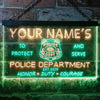 Personalized Police Department Two Colors LED Sign (Three Sizes)