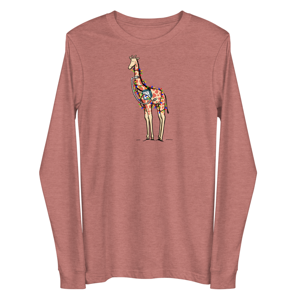 Christmas Giraffe Adult Long Sleeve Stomastoma 