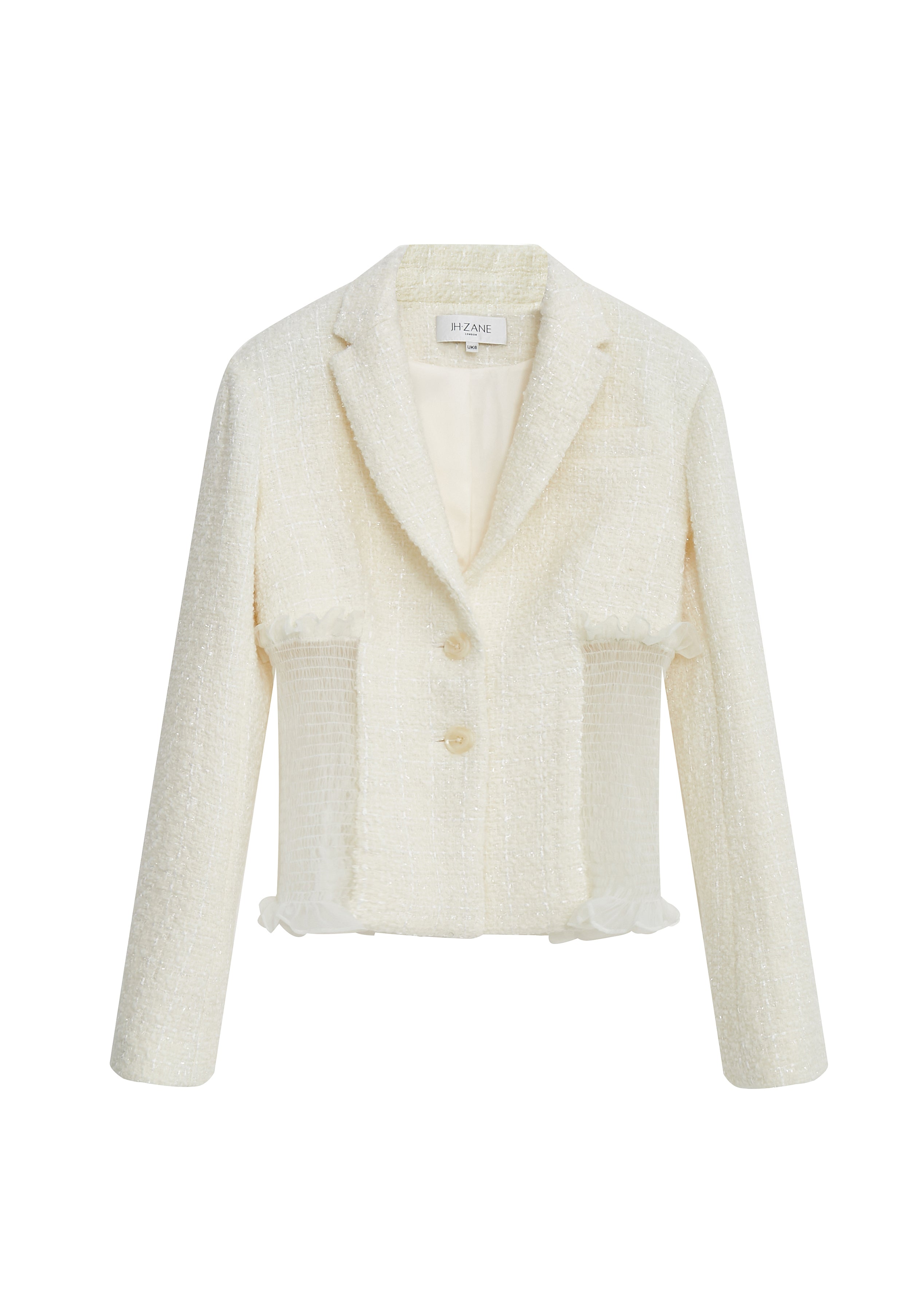 Magnolia Tweed Jacket in White – J H . ZANE