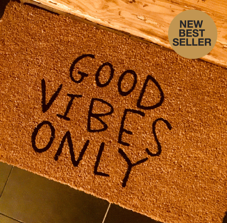 Good Vibes Printed Door Mat Funky Yoga