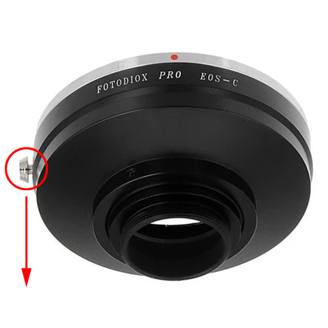 Fotodiox Pro Lens Adapter - Compatible with Canon EOS (EF / EF-S) D/SLR  Lenses to C-Mount (1