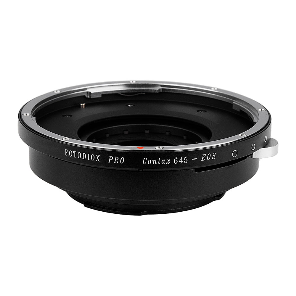 Fotodiox Pro Lens Mount Adapter - Contax 645 (C645) Mount Lenses to Nikon F  Mount SLR Camera Body with Built-In Aperture Iris