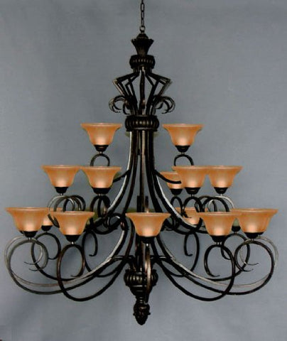 Six Ft Wrought Iron Chandelier Large Foyer Entryway Lighting