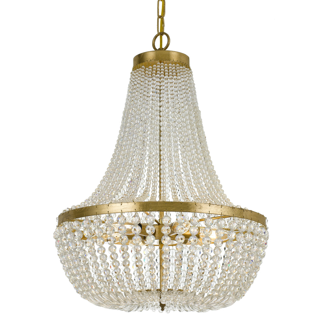 Crystorama Roxy 6-Light Antique Gold Chandelier