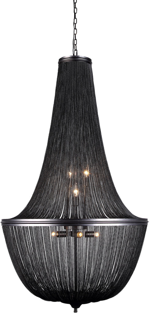 moselle 8 light chandelier in black