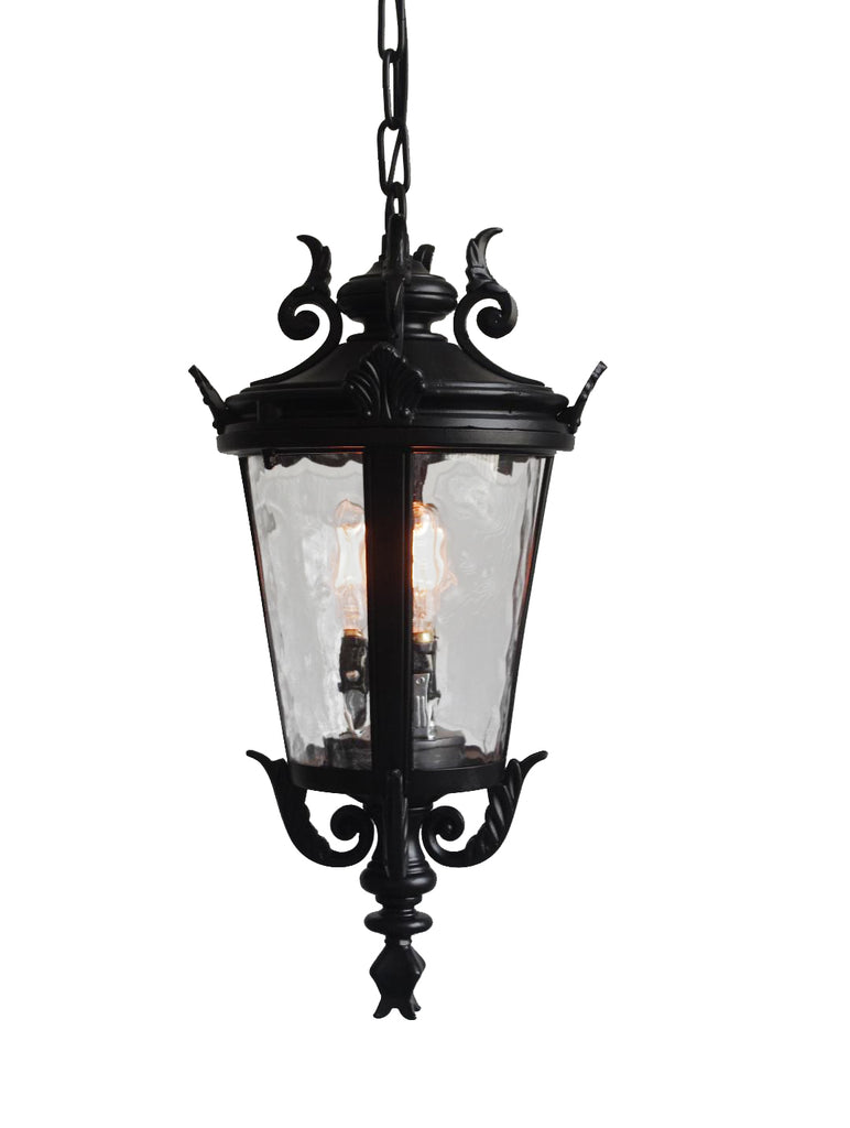 Decasa Marseille Traditional Outdoor Ceiling Light Hanging Black