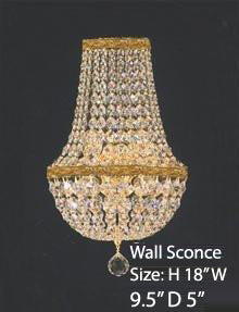 excuus Alaska Frons Swarovski Crystal Trimmed Wall Sconce Empire Crystal Wall Sconce W/Swa –  Gallery Home Lighting