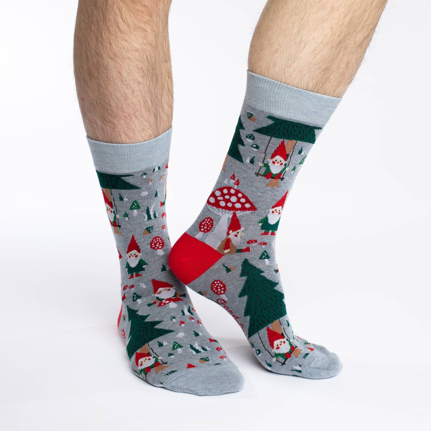 Men's Woodland Gnomes Socks – Good Luck Sock