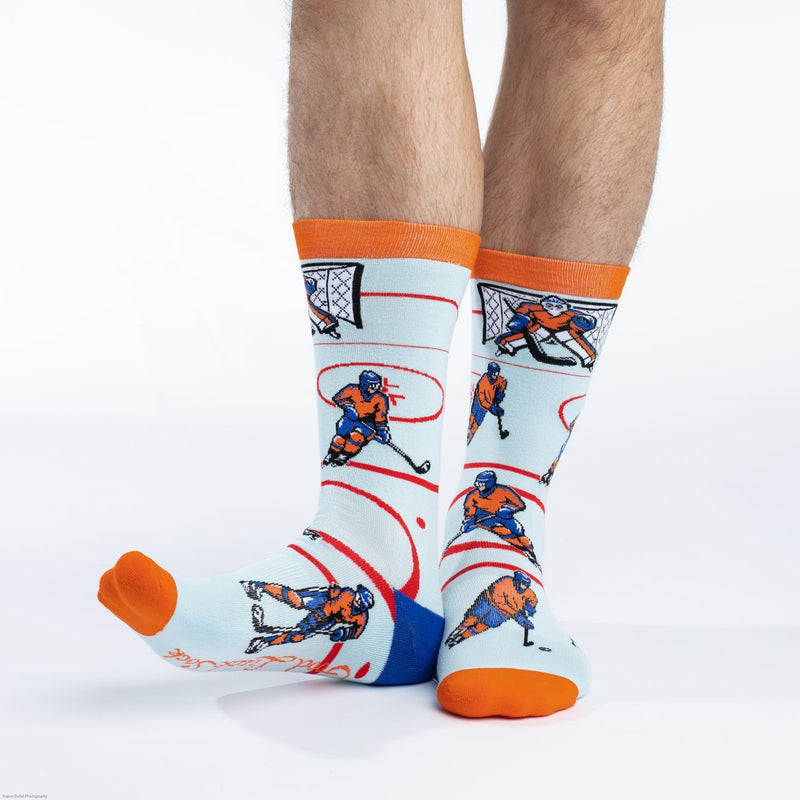 Men's Hockey, Orange & Blue Socks – Good Luck Sock