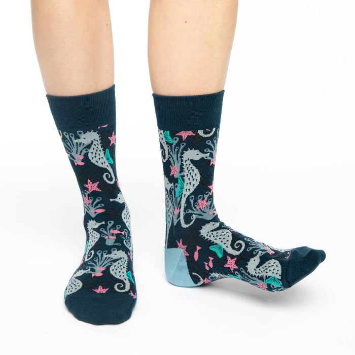 Odd Sox Women's Horse and Horseshoes Crew Socks: Chicks Discount Saddlery