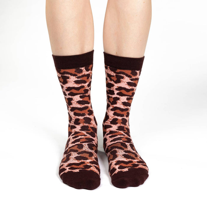 Women's Socks with Tiger Skin Pattern Cotton Casual Socks Size 4 to 7 –  Mainly Threads