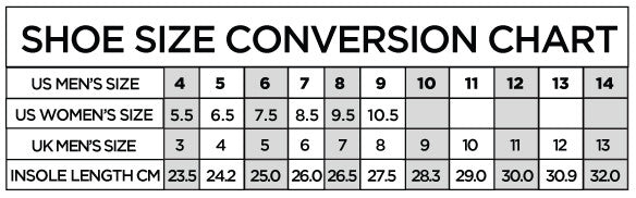 9 female to male shoe size