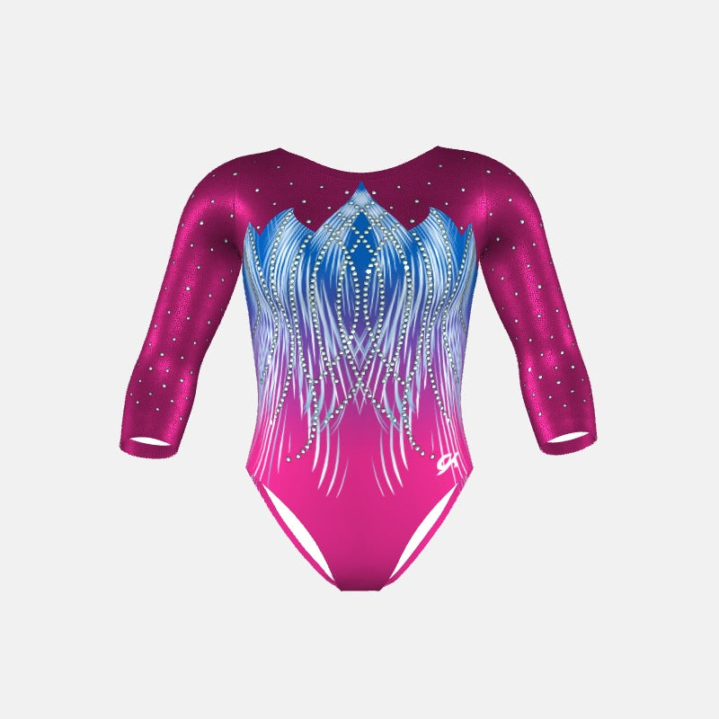 Custom Pink White-Black Sublimation Long Sleeve Fade Fashion