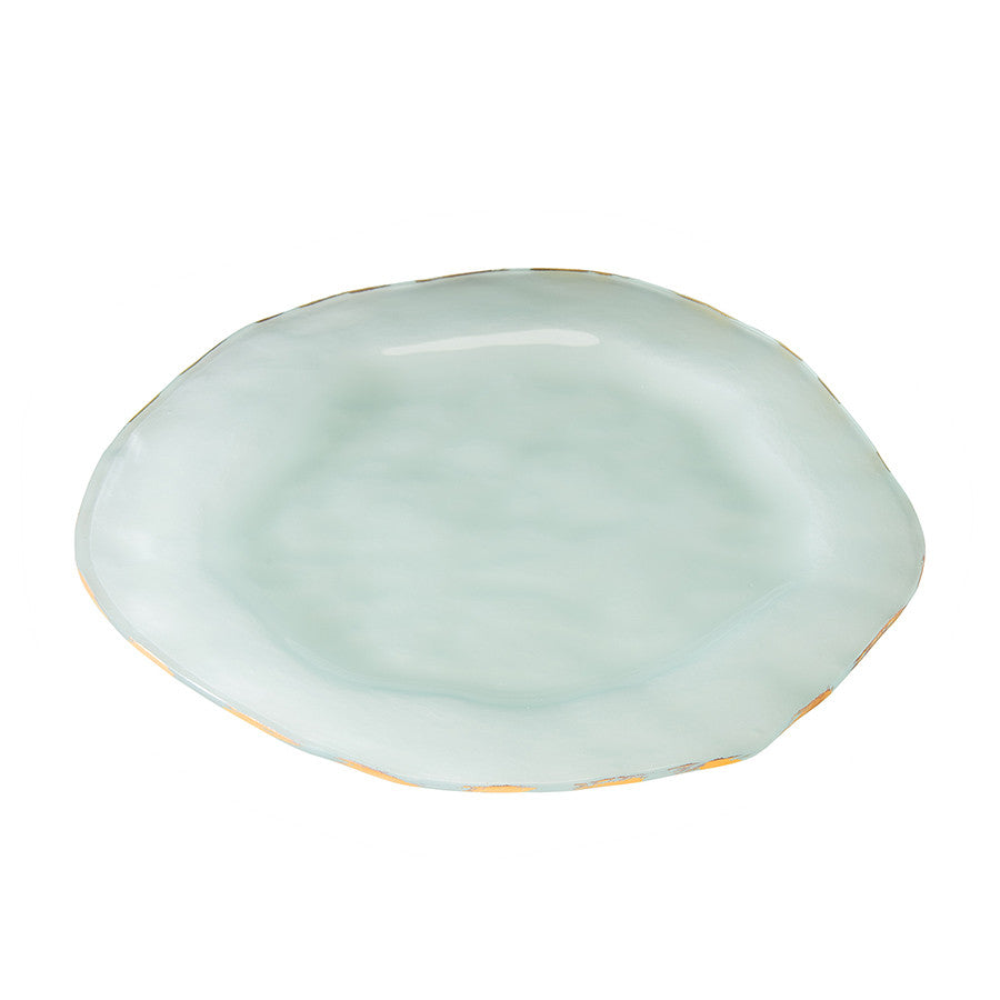 Artisan Handcrafted Frosted Glass Dinner Plates