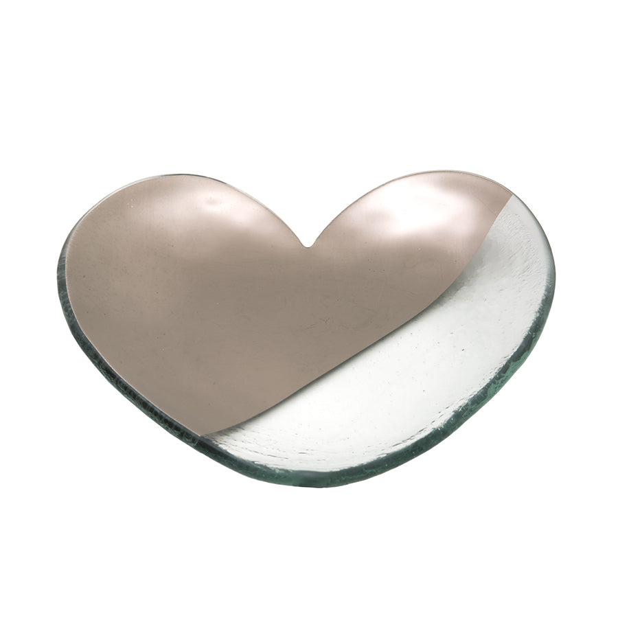 Heart-Shaped Glass Plates, 24kt Gold Dipped | Annieglass