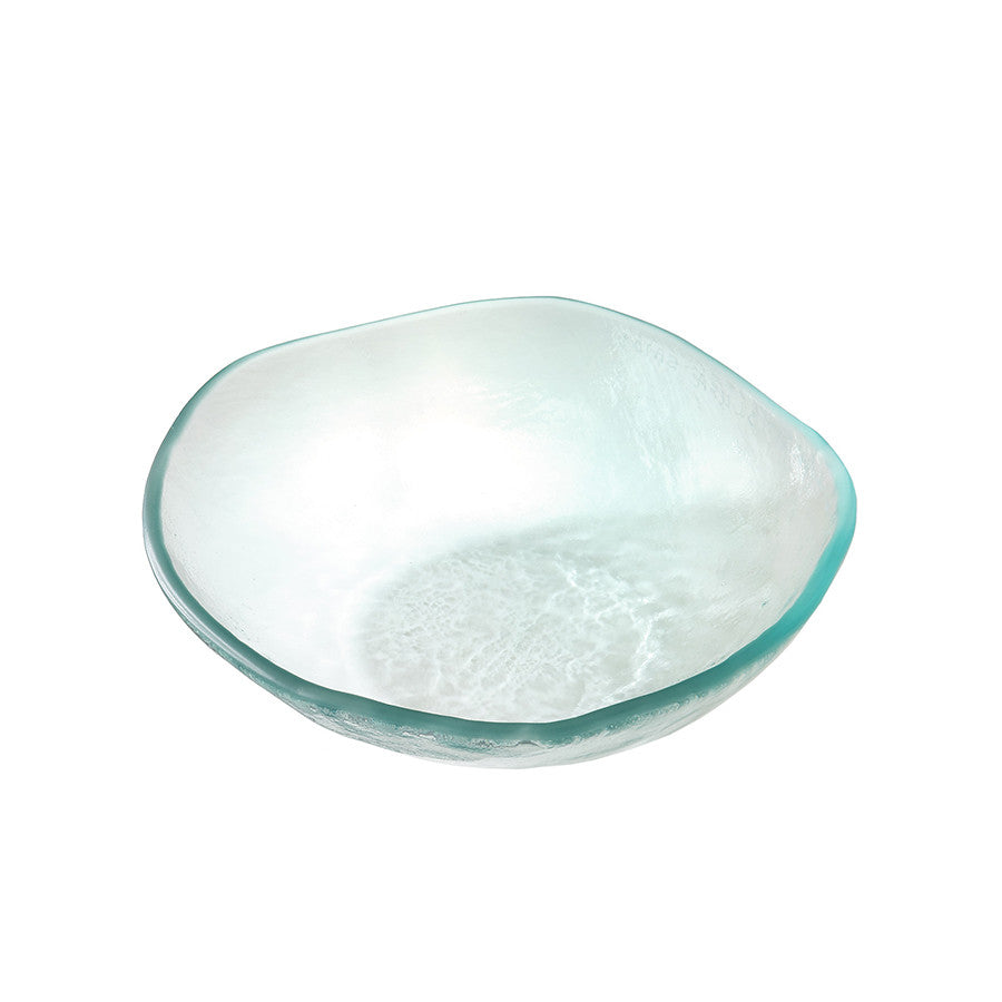 Sendimic Vintage iPearl-edge Clear Glass Salad Bowls,Glass Serving  Bowls,Glass Mixing Bowls 8 Inch