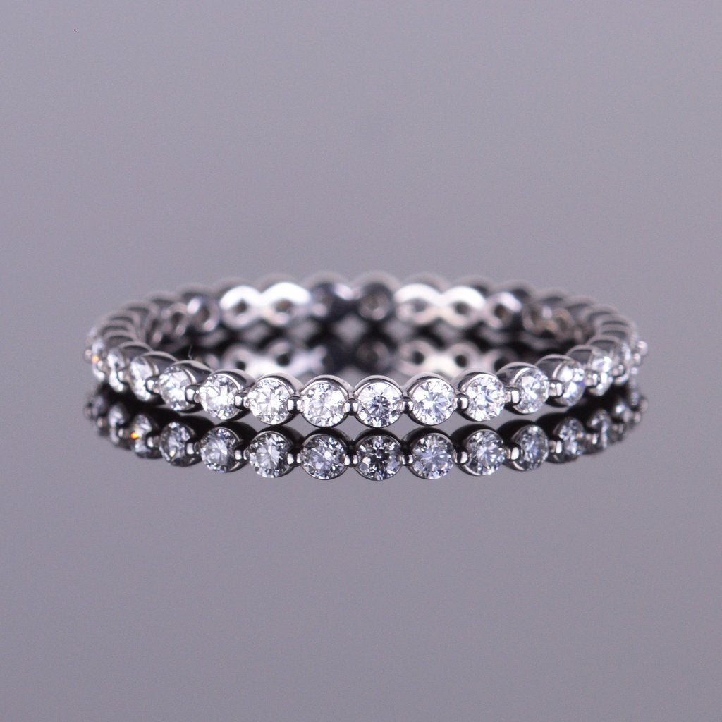 Diamond Scallop Eternity Band