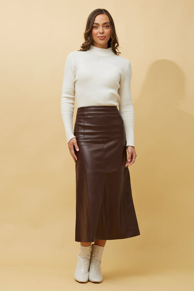 Aubree Vegan Leather Skirt