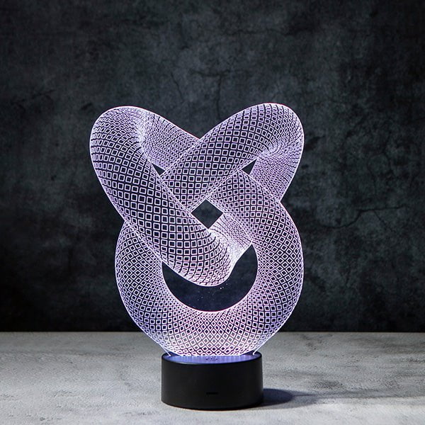 love knot 3d illusion lamp